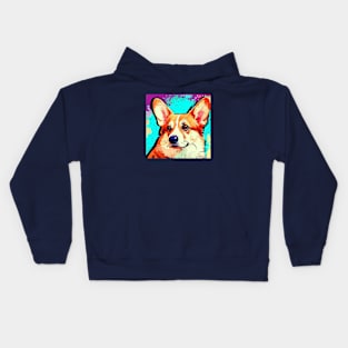 Corgi Pop Art Kids Hoodie